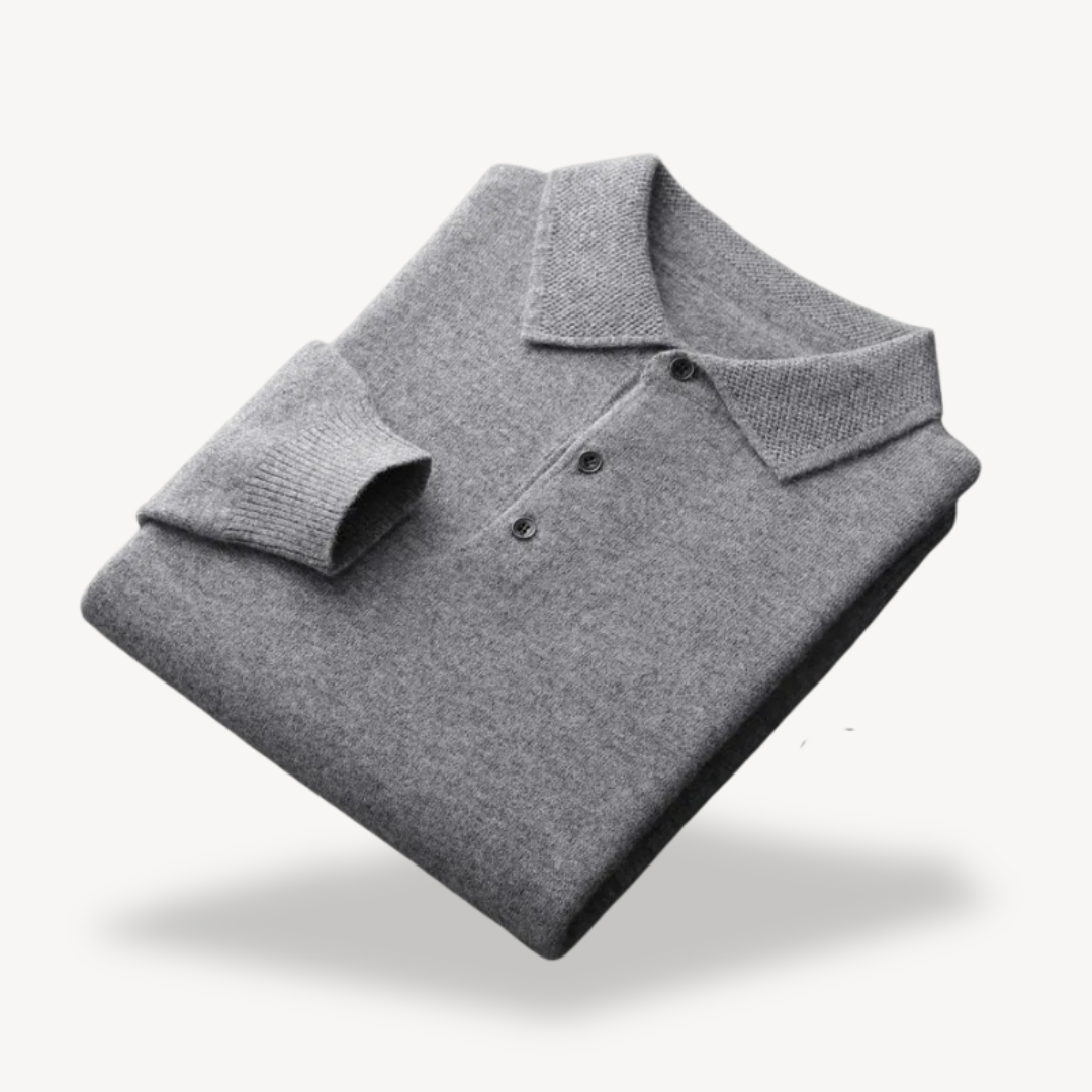 Langärmliger Strick-Polopullover für Herren | Loravelle 3