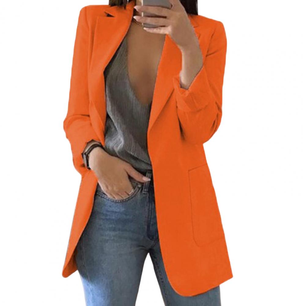 Lange Damenblazer Elegante Businessjacke Frauen