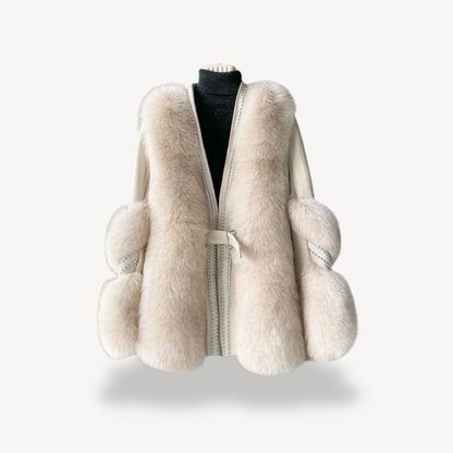 Langer Mantel aus Kunstpelz für Damen | Loravelle 3