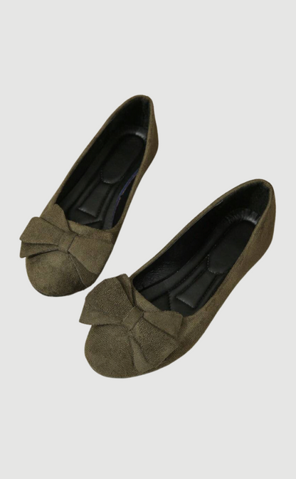 Ballerinas mit Schleife Damen Schuhe Bequem Elegant