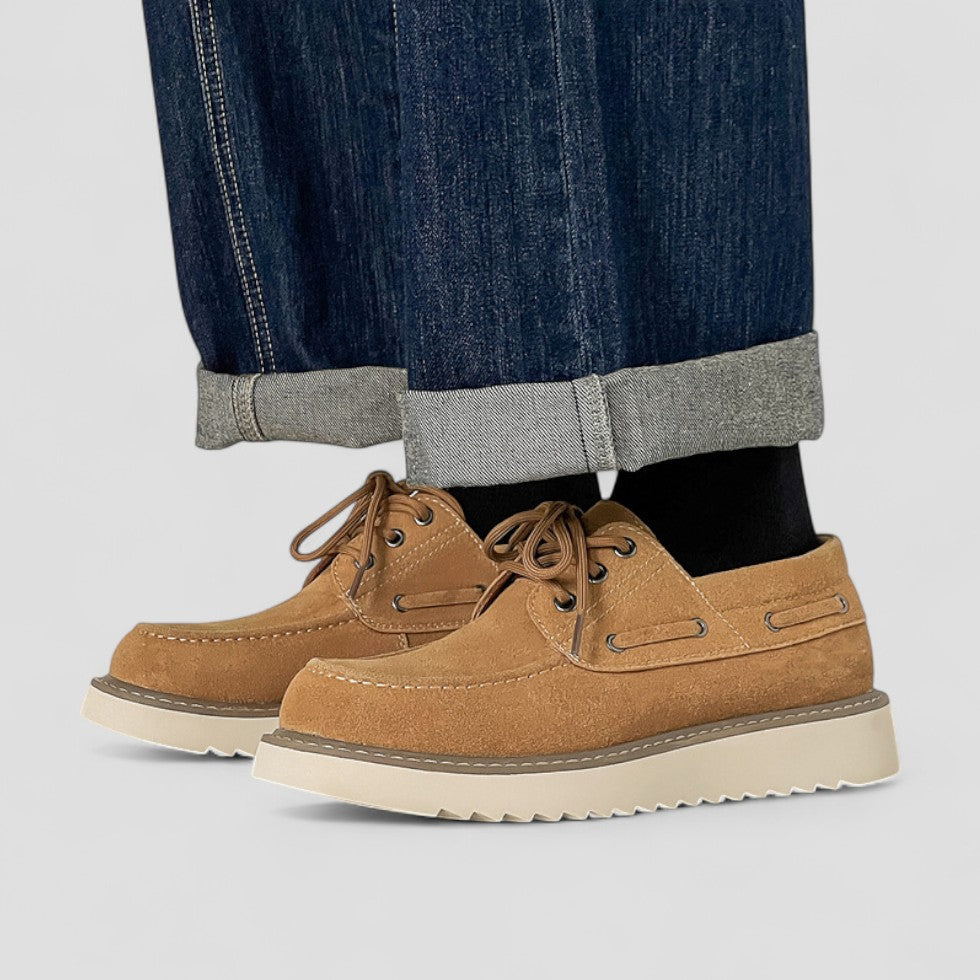 Lässige Low-Top-Schnürschuhe aus Wildleder für Herren 1