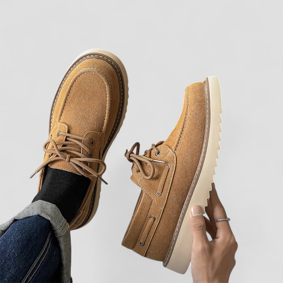 Lässige Low-Top-Schnürschuhe aus Wildleder für Herren 2