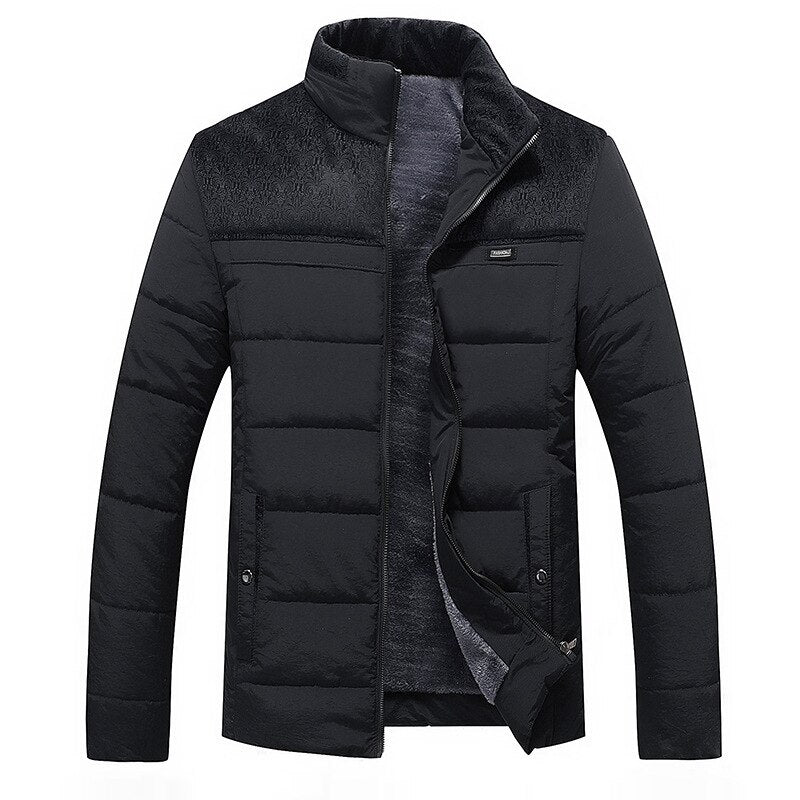 Lässige Stepp-Winterjacke für Herren mit Stehkragen 0
