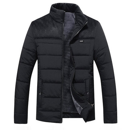 Lässige Stepp-Winterjacke für Herren mit Stehkragen 0