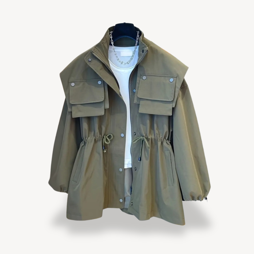 Lässige Utility-Jacke mit Taschen für Damen | Loravelle 0