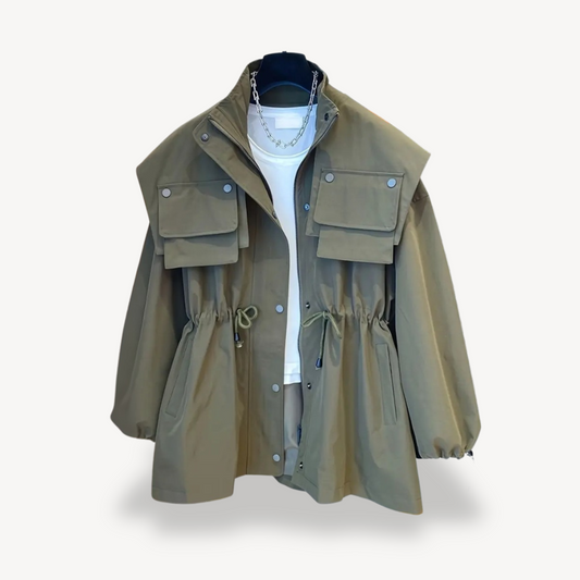 Lässige Utility-Jacke mit Taschen für Damen | Loravelle 0