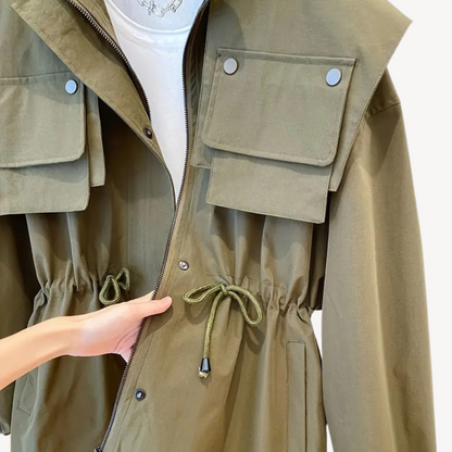 Lässige Utility-Jacke mit Taschen für Damen | Loravelle 4
