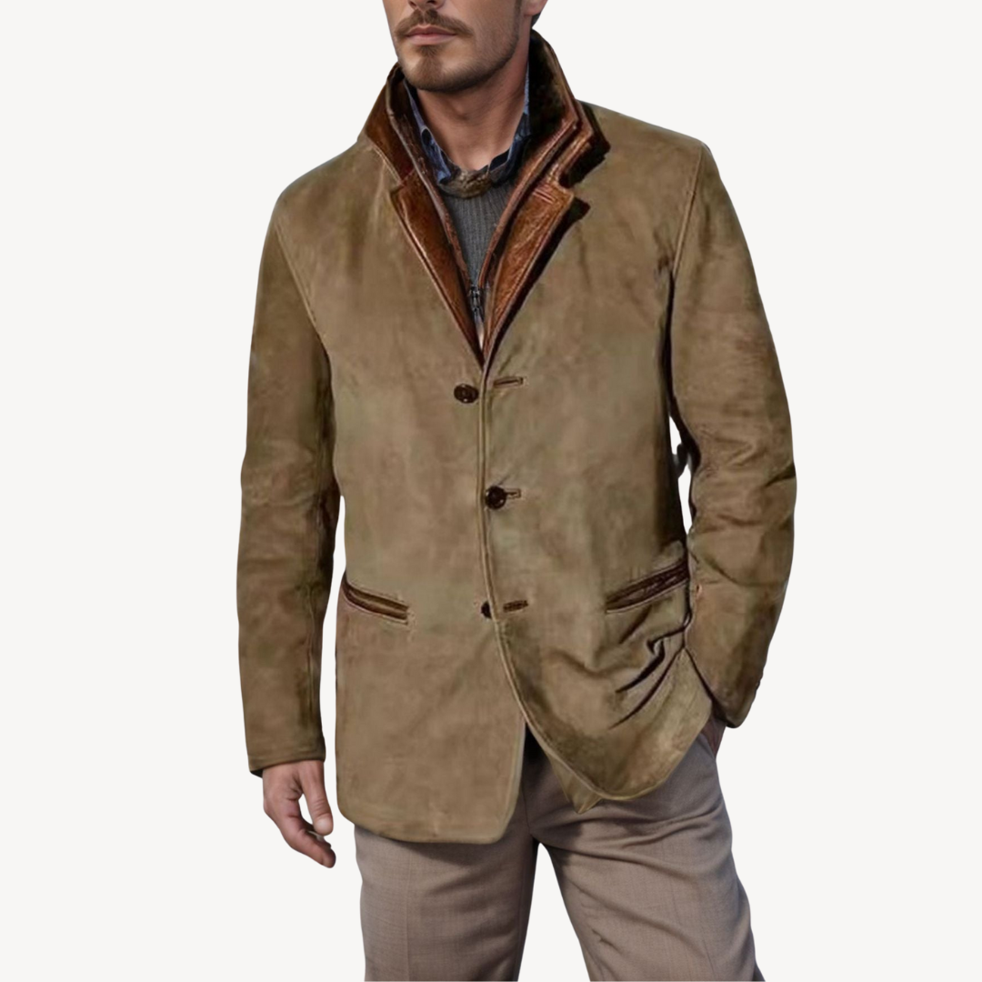 Lässige Wildlederjacke für Herren | Loravelle 0