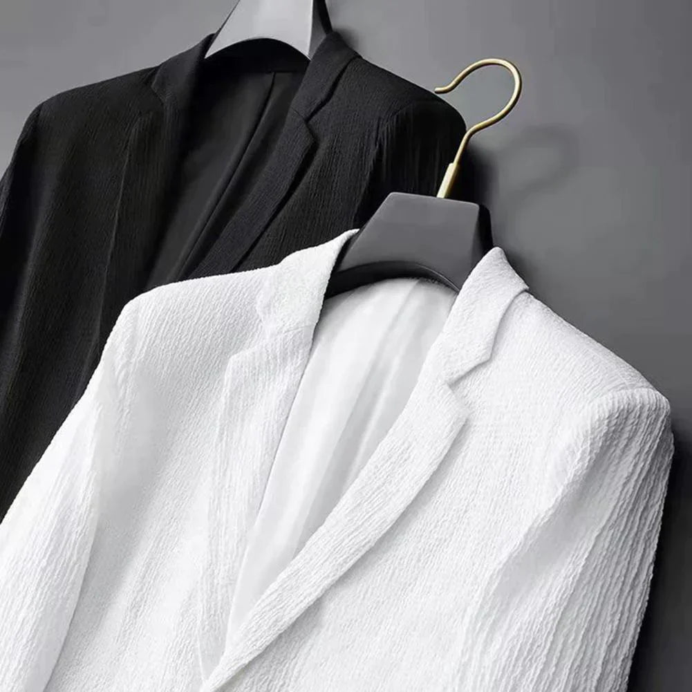 Lässiger Anzug | Leicht | Kordelzug | Hosen- und Blazer-Set | Zweiteiliges Set für Männer-Chaps Herrenmode