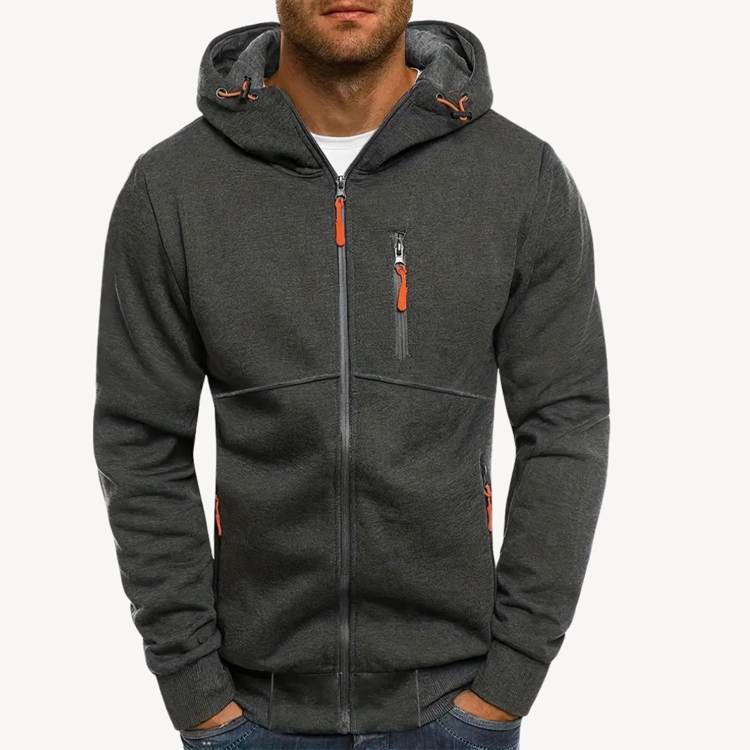 Lässiger Hoodie aus Baumwolle und Polyester für Herren | Loravelle 0
