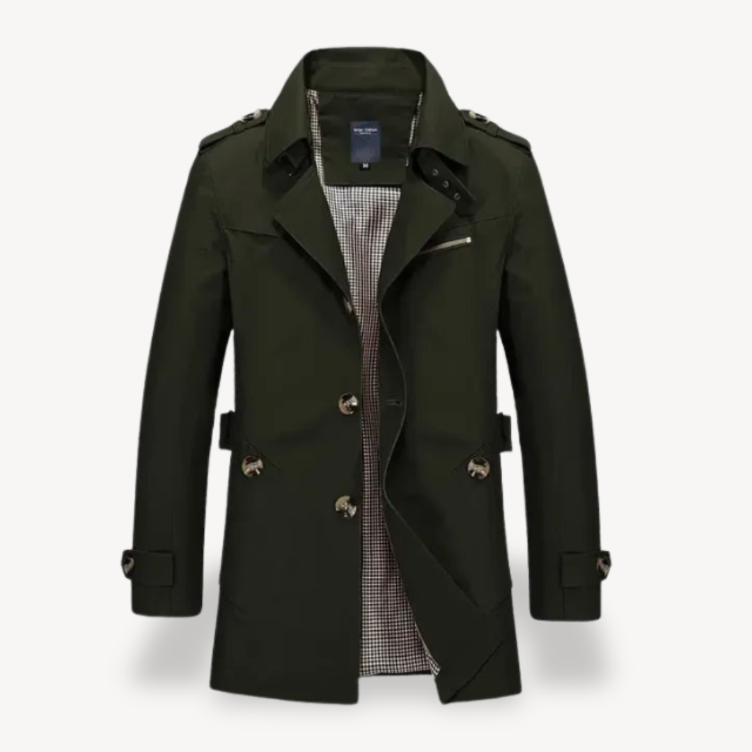 Lässiger Slim Fit Trenchcoat für Herren | Loravelle 0