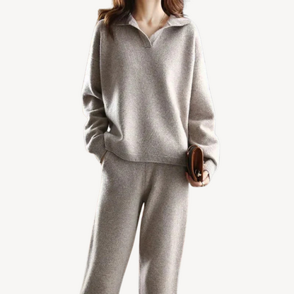 Lässiges Polo-Strickpullover-Set für Damen | Loravelle 4