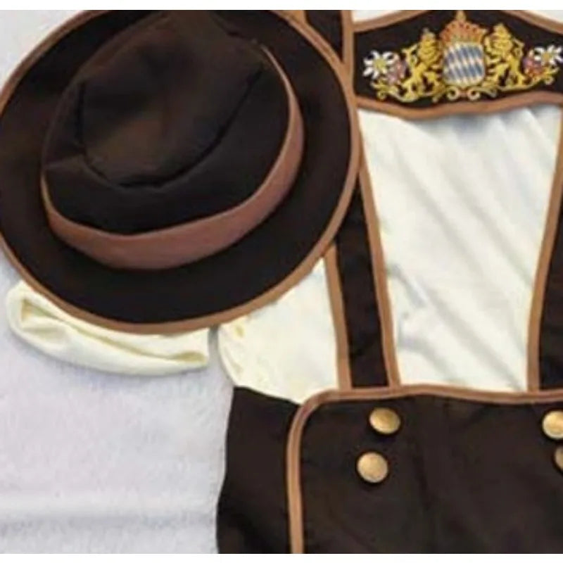 Leder-Shorts-Outfit – Braun – Bayerische Leder-Shorts – Deutsches Bierfest-Outfit – Oktoberfest-Outfit für Männer-Chaps Herrenmode