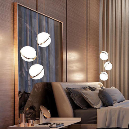 Luxus Pendelleuchte Acryl Messing Mondlicht Lampe Modern - BerlinGlamour