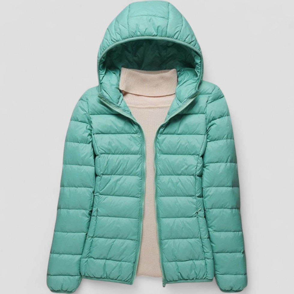 Leichte Pufferjacke mit Kapuze für Damen 0
