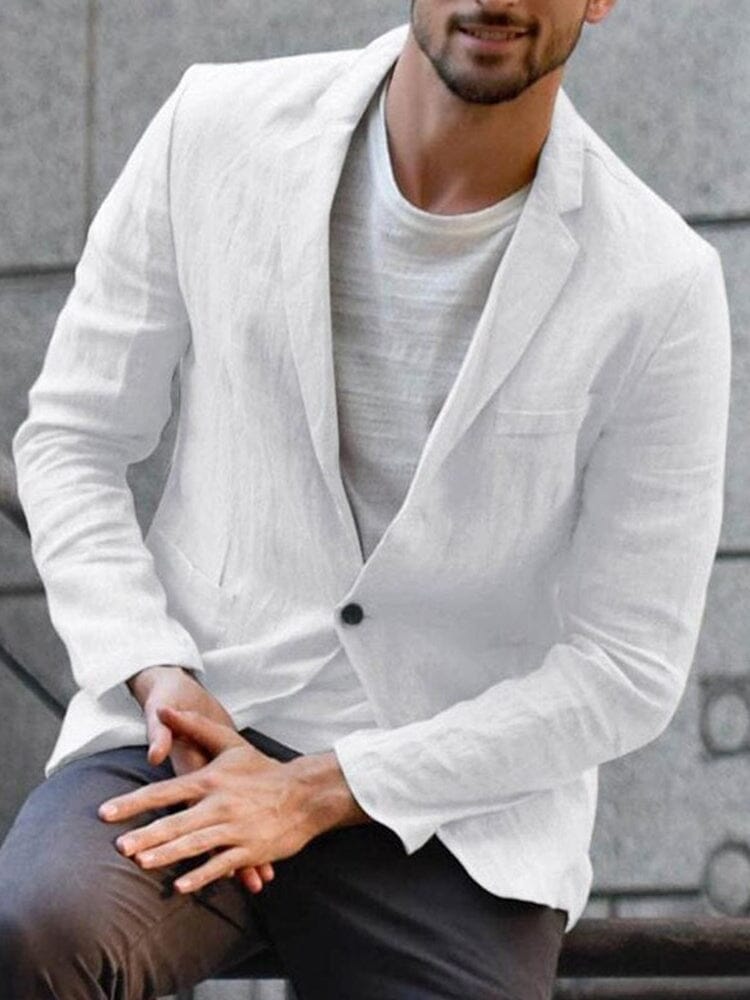 Herren Blazer Leicht Baumwolle Einreihig Sommer - BerlinGlamour