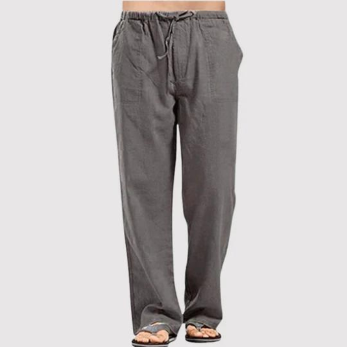 Herren Leinenhose Sommer Bequem Gerades Bein - BerlinGlamour