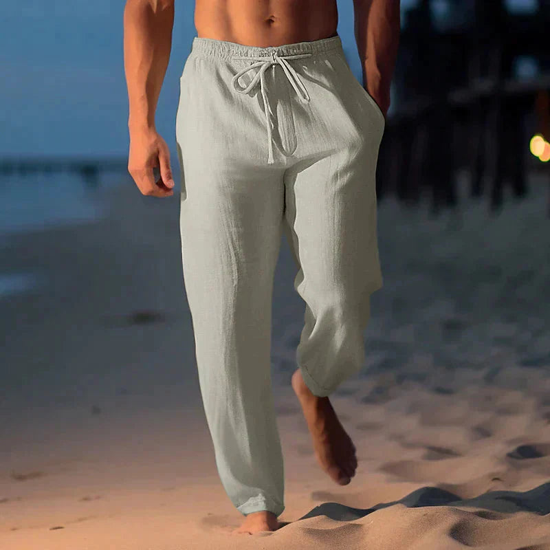 Leinenhose Leicht Sommerhosen für Männer Kordelzug Bequem - BerlinGlamour
