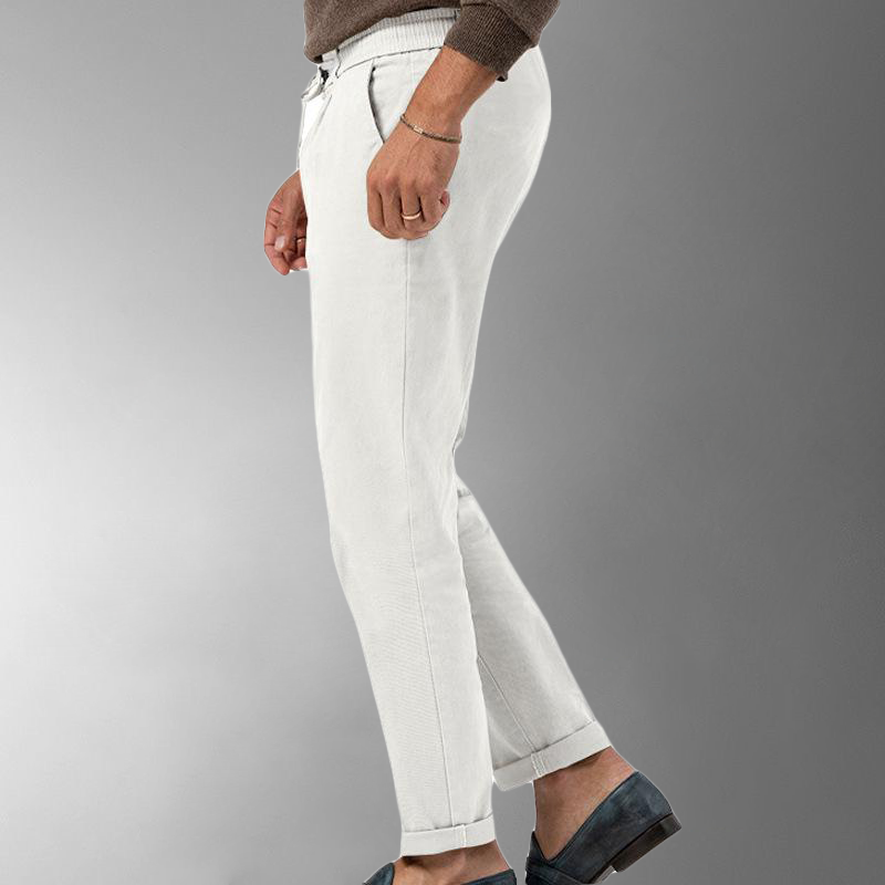 Leinenhose – atmungsaktive, schmal geschnittene Sommerhose für Herren-Chaps Herrenmode
