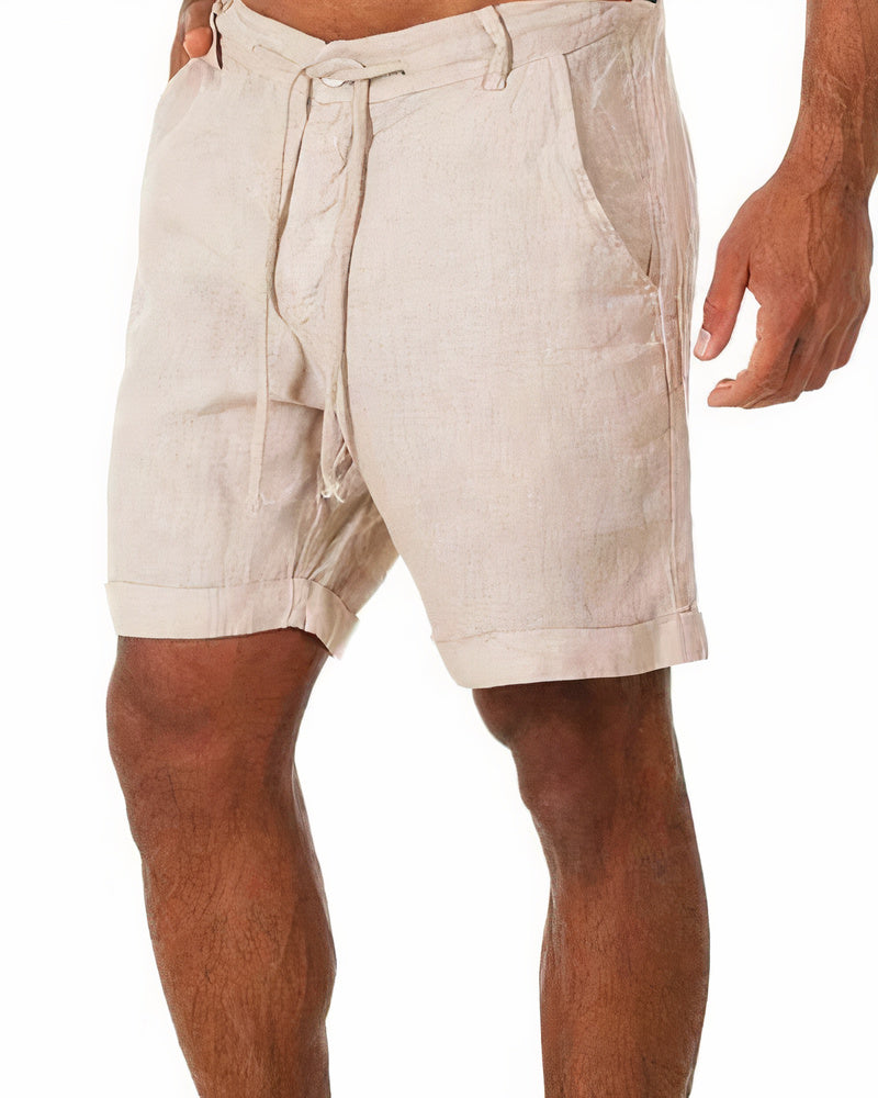Bequeme Leinenshorts für Männer mit Kordelzug - BerlinGlamour