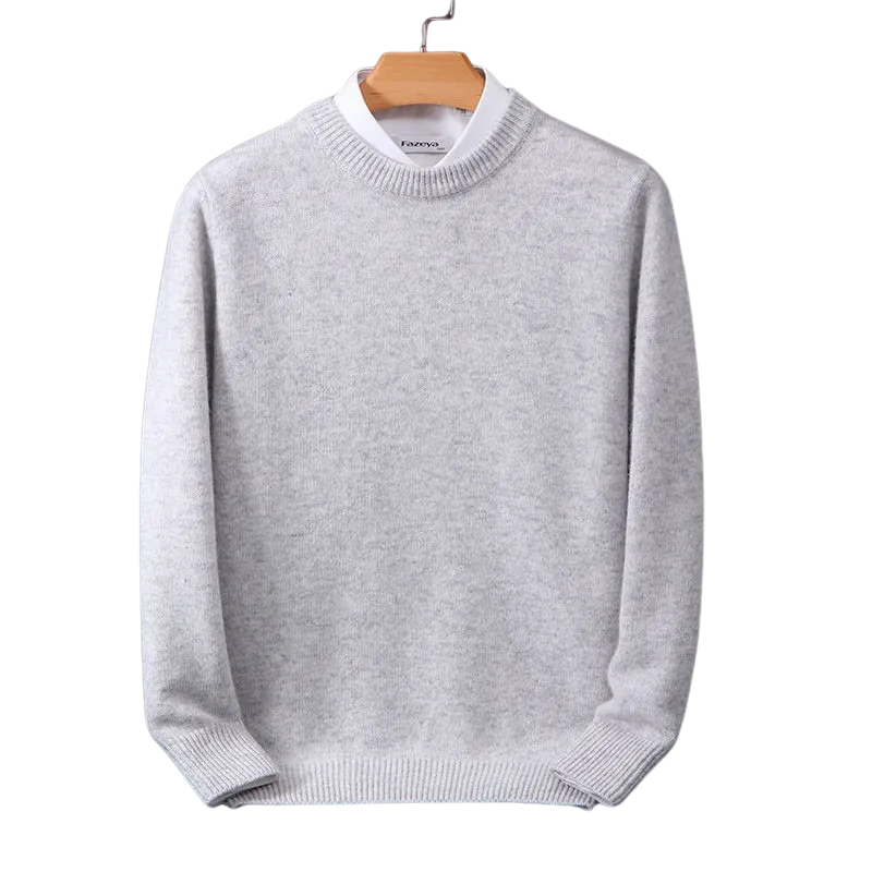 Klassischer Pullover Rundhalsausschnitt Elegante Damenmode