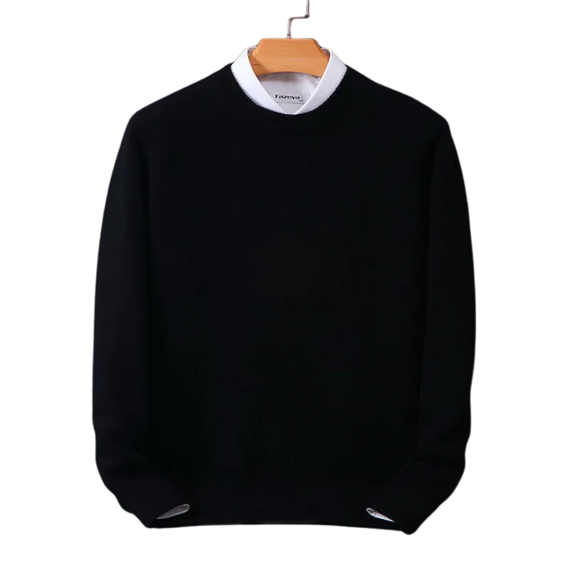 Klassischer Pullover Rundhalsausschnitt Elegante Damenmode