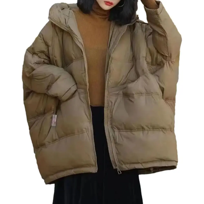 Damen Jacke Gepolstert Lockere Winterjacke Modern