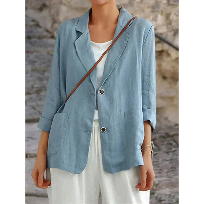Eleganter Leinen Blazer Damen Sommer