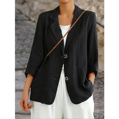Eleganter Leinen Blazer Damen Sommer