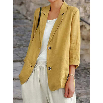 Eleganter Leinen Blazer Damen Sommer
