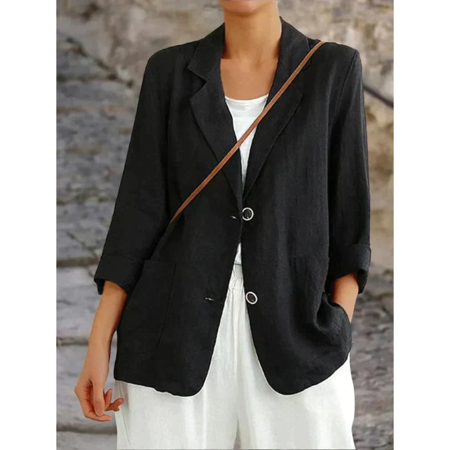 Eleganter Leinen Blazer Damen Sommer - BerlinGlamour