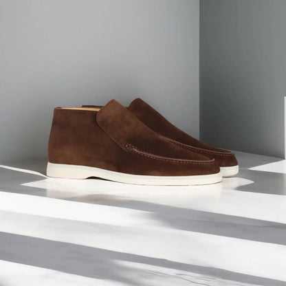 Loafers - Herren Slip-On Wildleder Loafers-Braun-38-Chaps Herrenmode