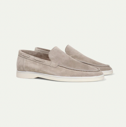 Loafers - Slipper- Leder- Wildleder Loafer- Herrenschuhe-Hellbeige-36-Chaps Herrenmode