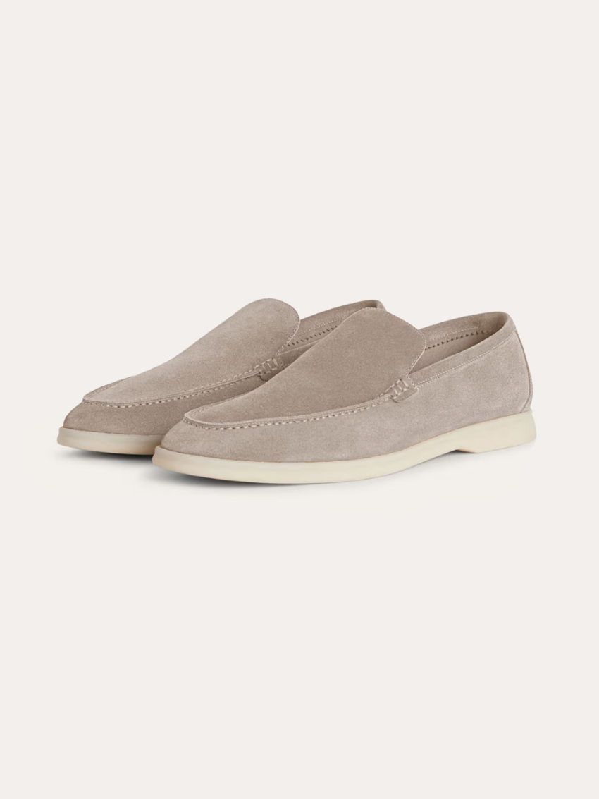 Echtes Leder Loafer Herren Schuhe Beige Elegant - BerlinGlamour