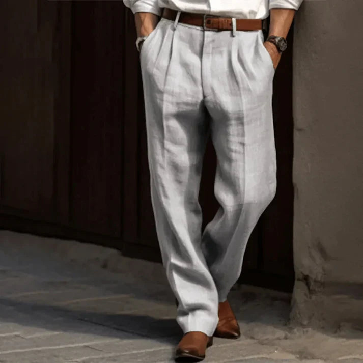 Leicht Leinenhose Herren Lockere Weite Passform - BerlinGlamour