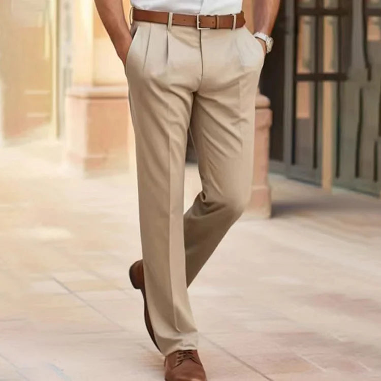 Herrenhosen Gerader Schnitt Smart Casual Bequem - BerlinGlamour