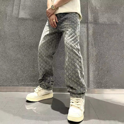 Baggy Jeans Herren Lockere Passform Gemustert - BerlinGlamour