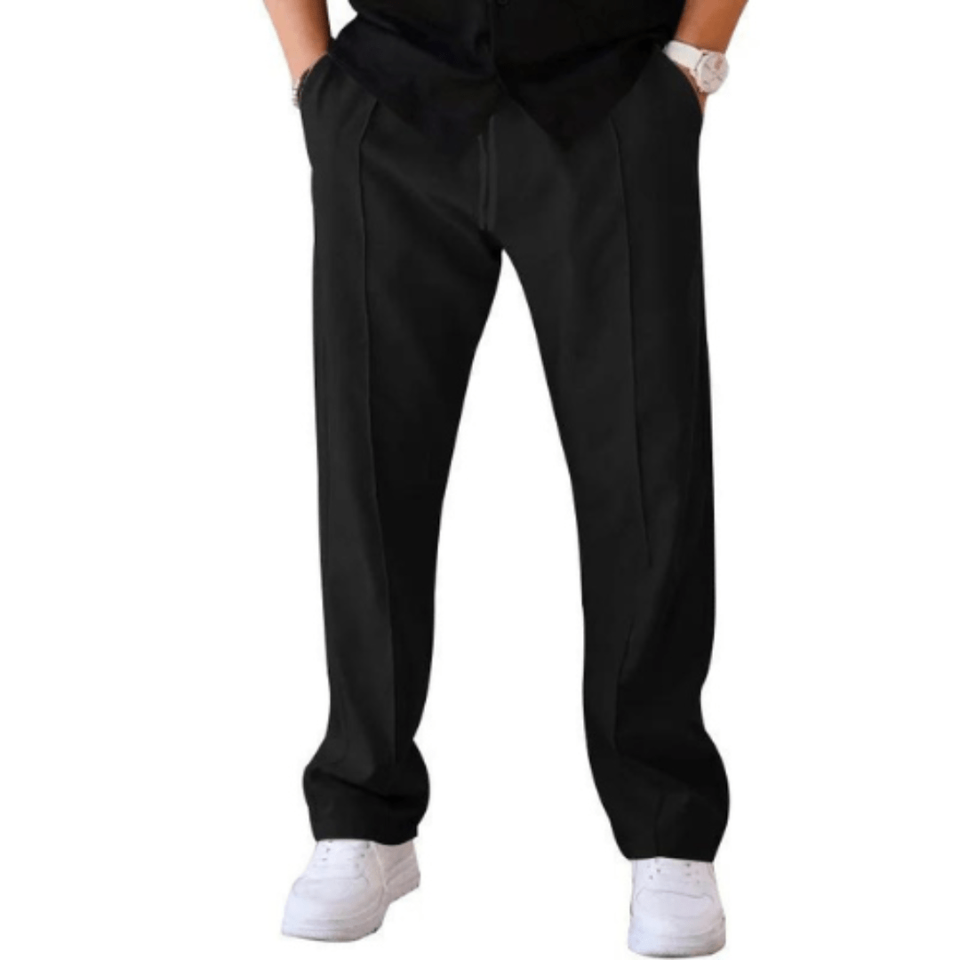 Herrenhose Geradbein Loose Fit Sommerhose Bequem - BerlinGlamour