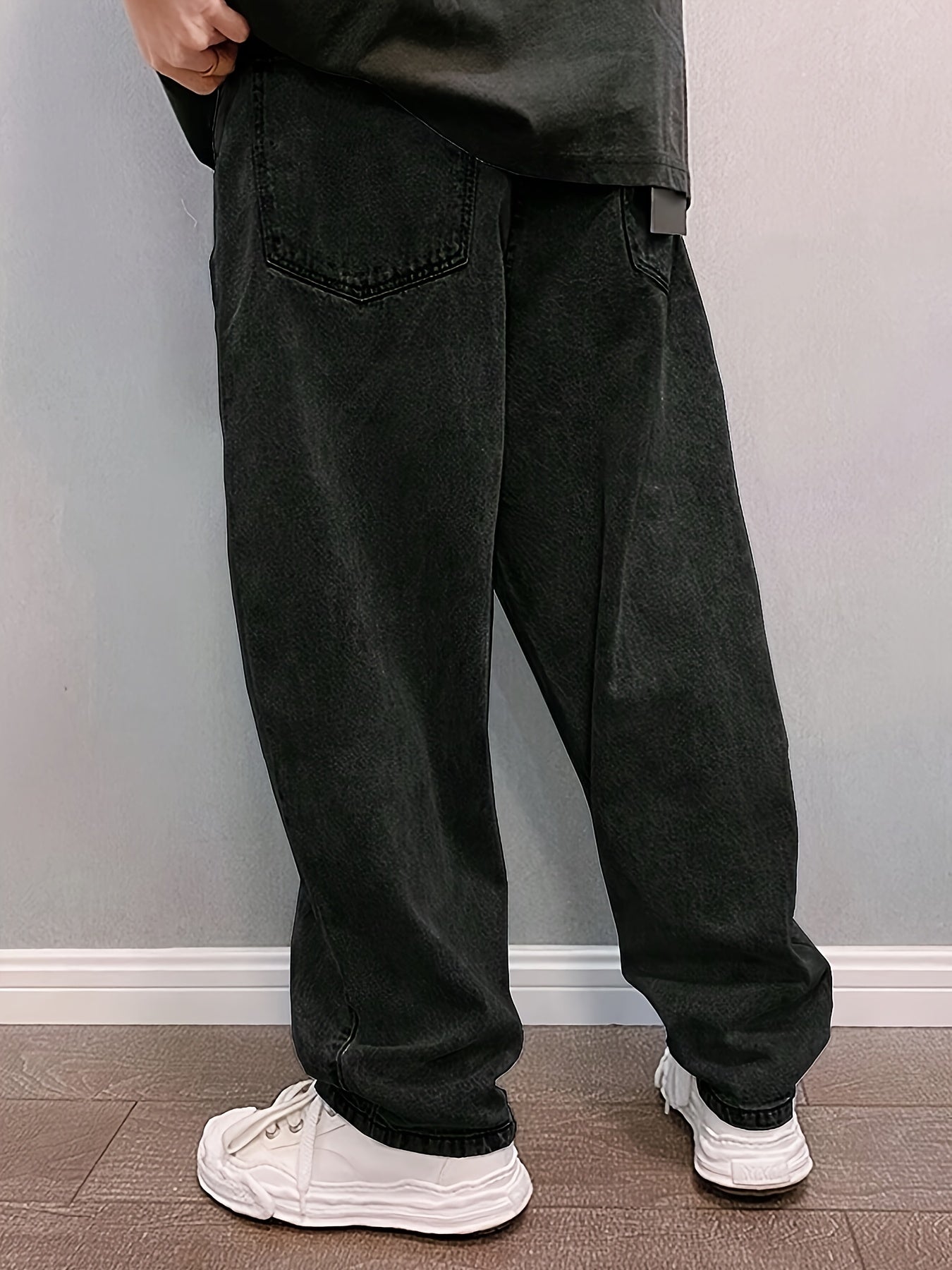 Loose Fit Jeans - Herren Stonewash Hip Hop Baggy Jeans-Chaps Herrenmode