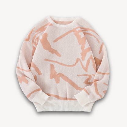 Loravelle | Abstrakter Strickpullover für Herren – Baumwolle, lässige Streetwear 12