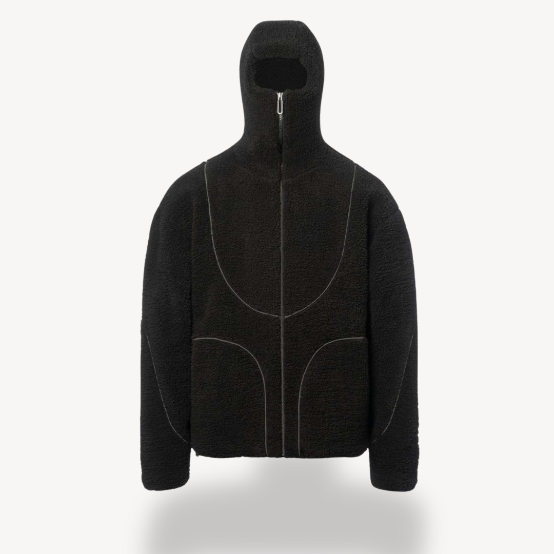 Loravelle | Fleece-Kapuzenpullover mit Reißverschluss für Herren – Sherpa-Jacke 2