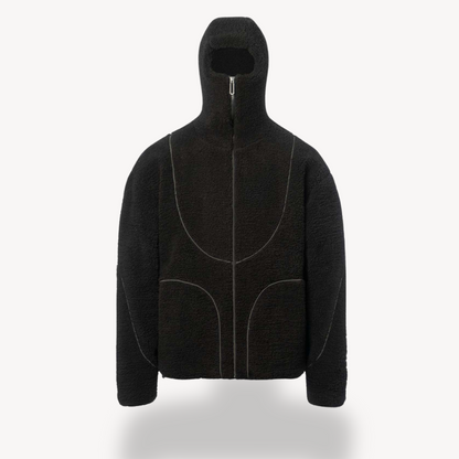 Loravelle | Fleece-Kapuzenpullover mit Reißverschluss für Herren – Sherpa-Jacke 2