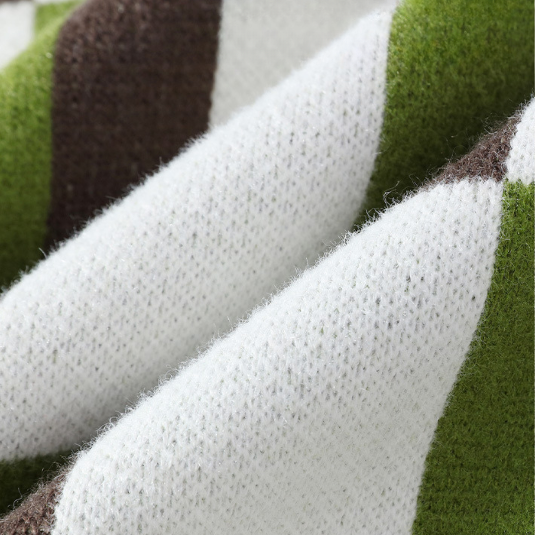 Loravelle | Geometrischer Strickpullover für Herren – Weiche Acrylmischung, Rundhalsausschnitt, Langarm 4