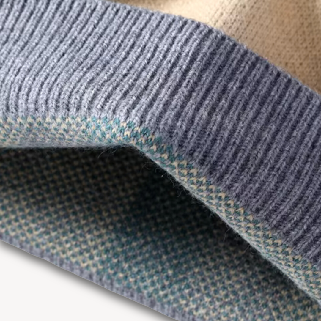 Loravelle | Geometrischer Strickpullover für Herren – Weiche Acrylmischung, Rundhalsausschnitt, Langarm 6