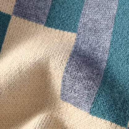 Loravelle | Geometrischer Strickpullover für Herren – Weiche Acrylmischung, Rundhalsausschnitt, Langarm 7