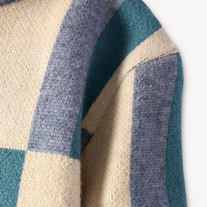 Loravelle | Geometrischer Strickpullover für Herren – Weiche Acrylmischung, Rundhalsausschnitt, Langarm 8