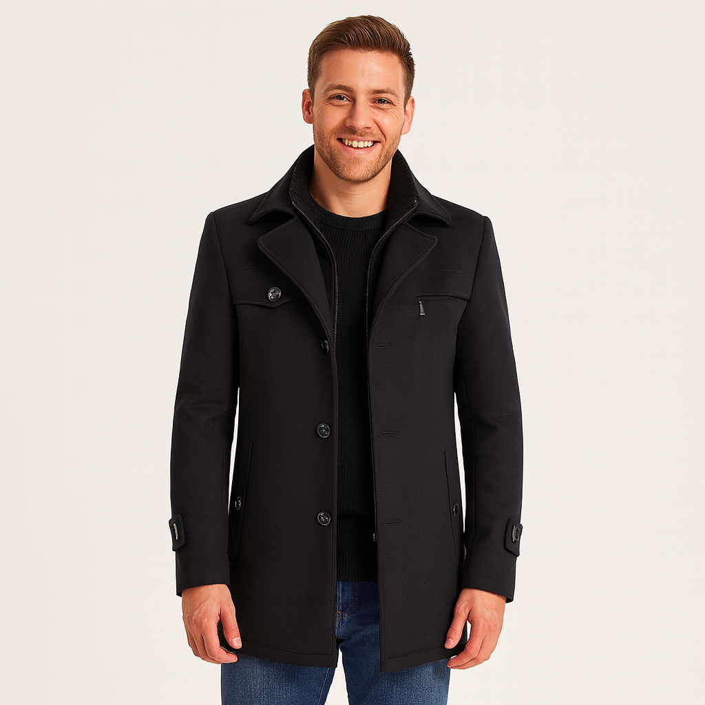 Loravelle | Herren-Peacoat aus Wollmischung 1