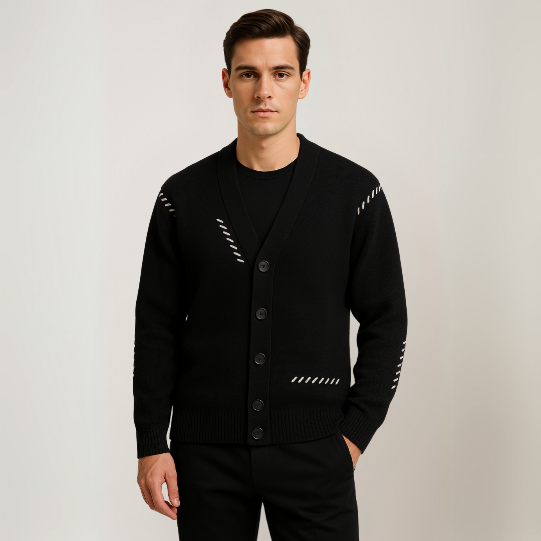 Loravelle | Herren-Strickjacke – Weiche Baumwollmischung 1