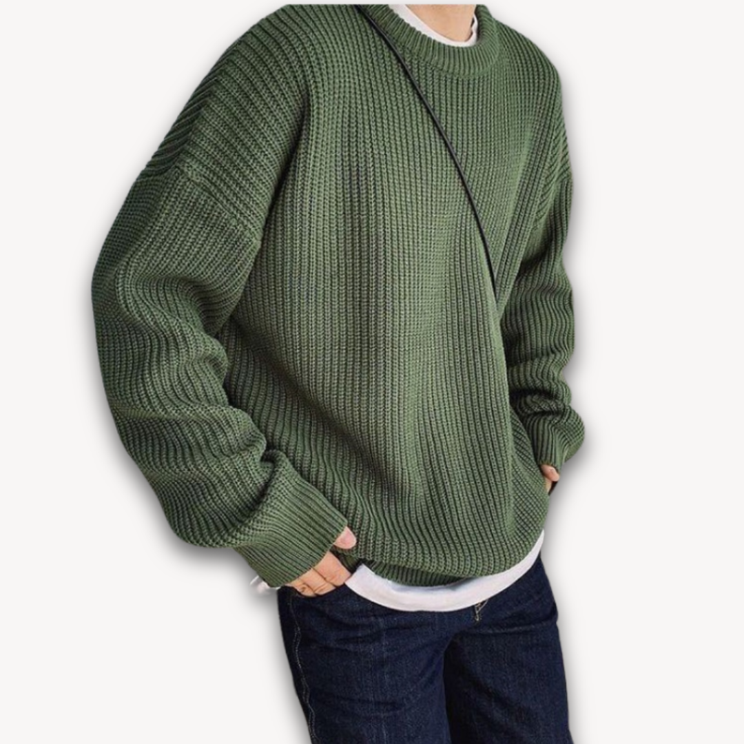 Loravelle | Herren-Strickpullover – Lässiger Oversize-Pullover für Erwachsene – Winterkleidung aus weichem Acryl 1