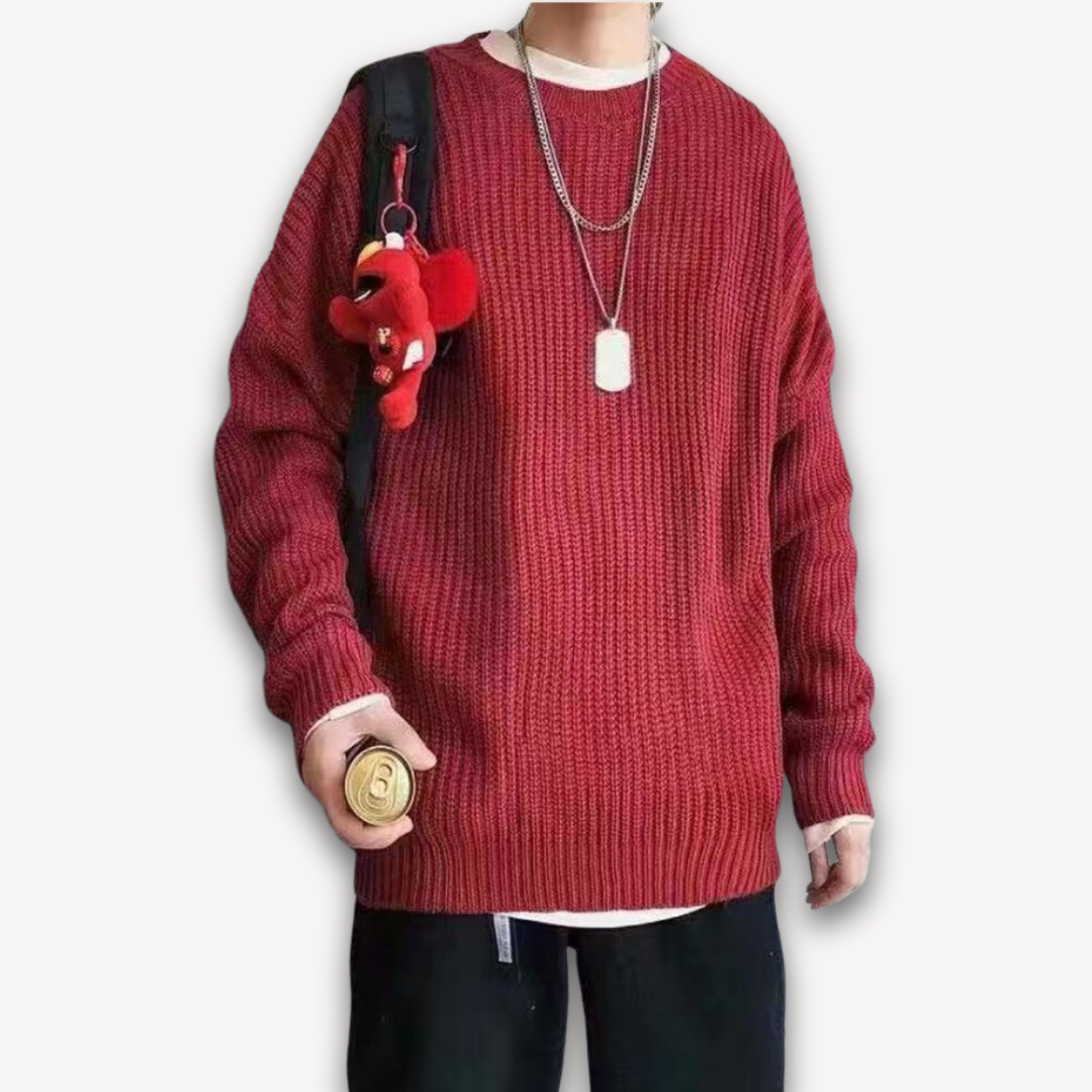 Loravelle | Herren-Strickpullover – Lässiger Oversize-Pullover für Erwachsene – Winterkleidung aus weichem Acryl 6